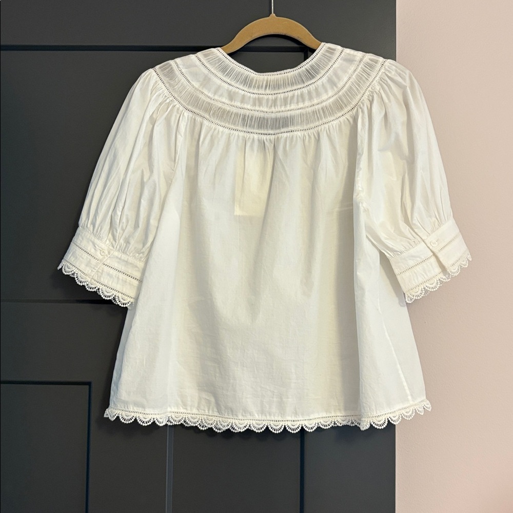 BNWT Ulla Johnson Dylan Top in Cowrie - Picture 7 of 9